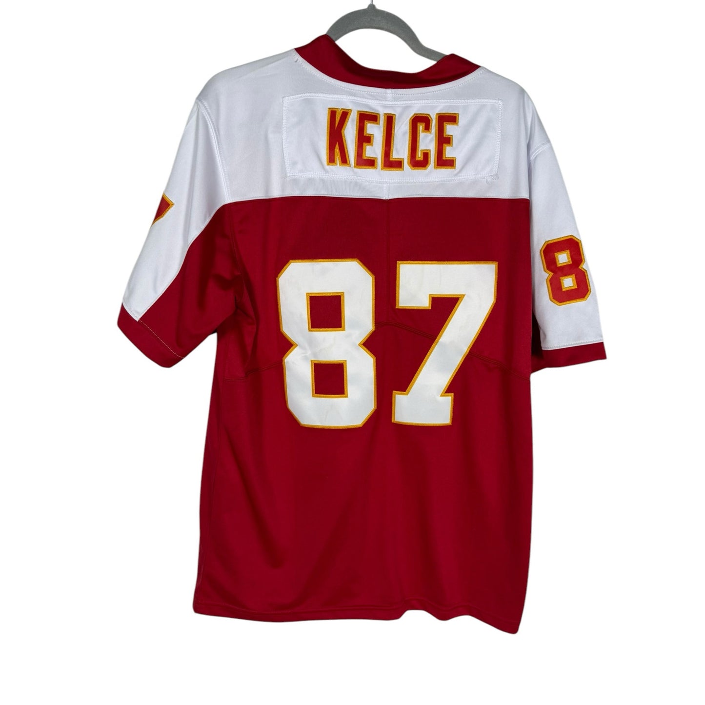 Travis Kelce Men's Jersey #87 Chiefs Red Size Medium