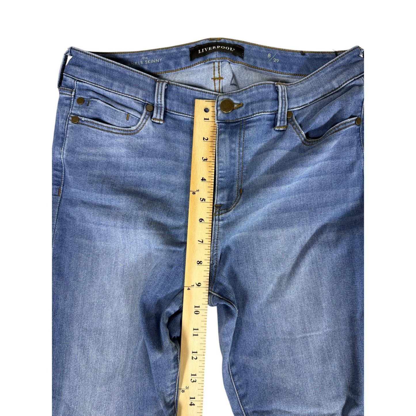 Liverpool Jeans Women Blue Size 29 High Rise Skinny Ankle