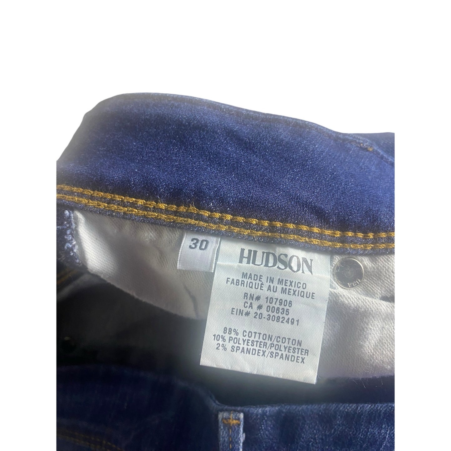 Women's Hudson Collins Flap Skinny Jeans Size 30 9"Rise