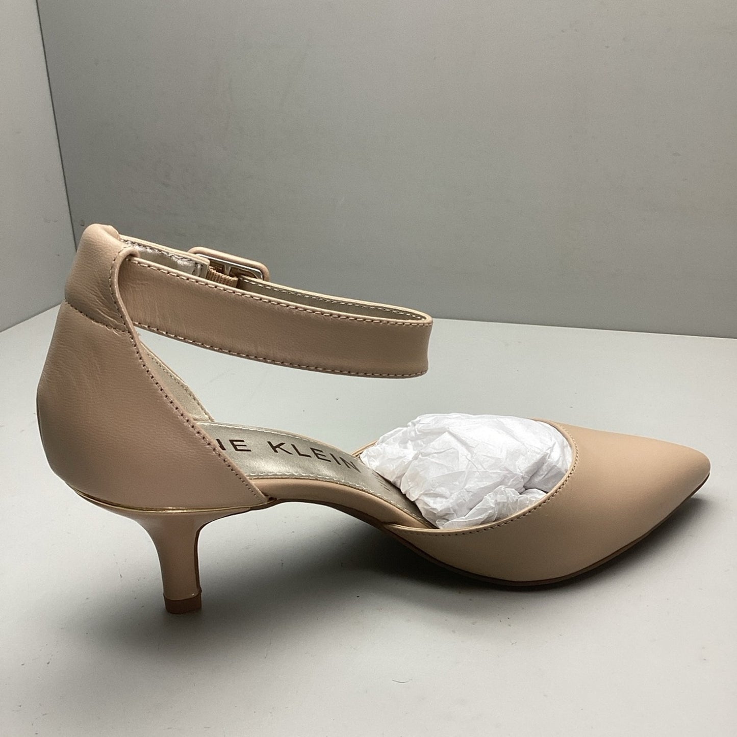 New Anne Klein fabulist pump Heels Size 8M Tan Ankle Strap