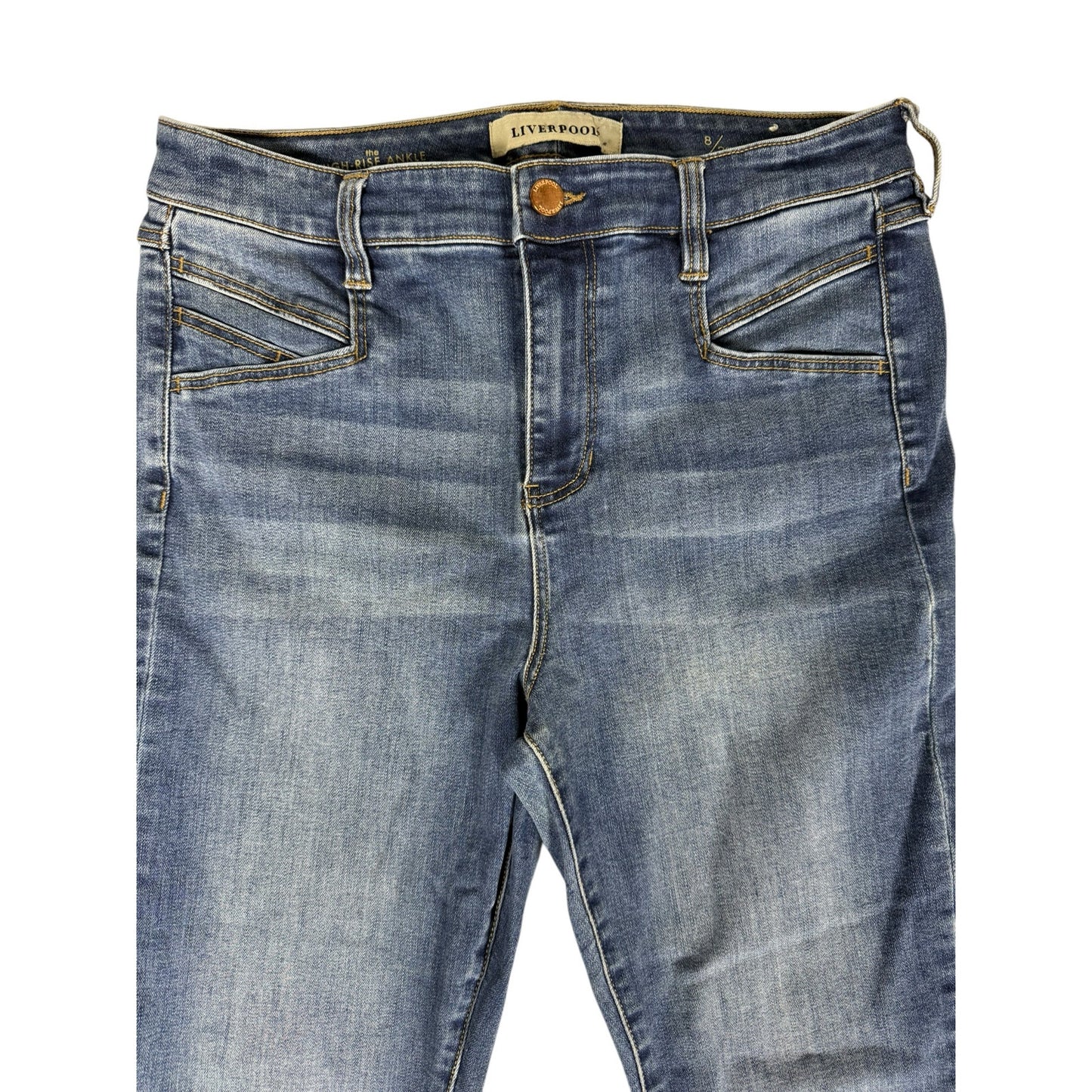 Liverpool Jeans Women's High Rise Ankle Size 8 Blue