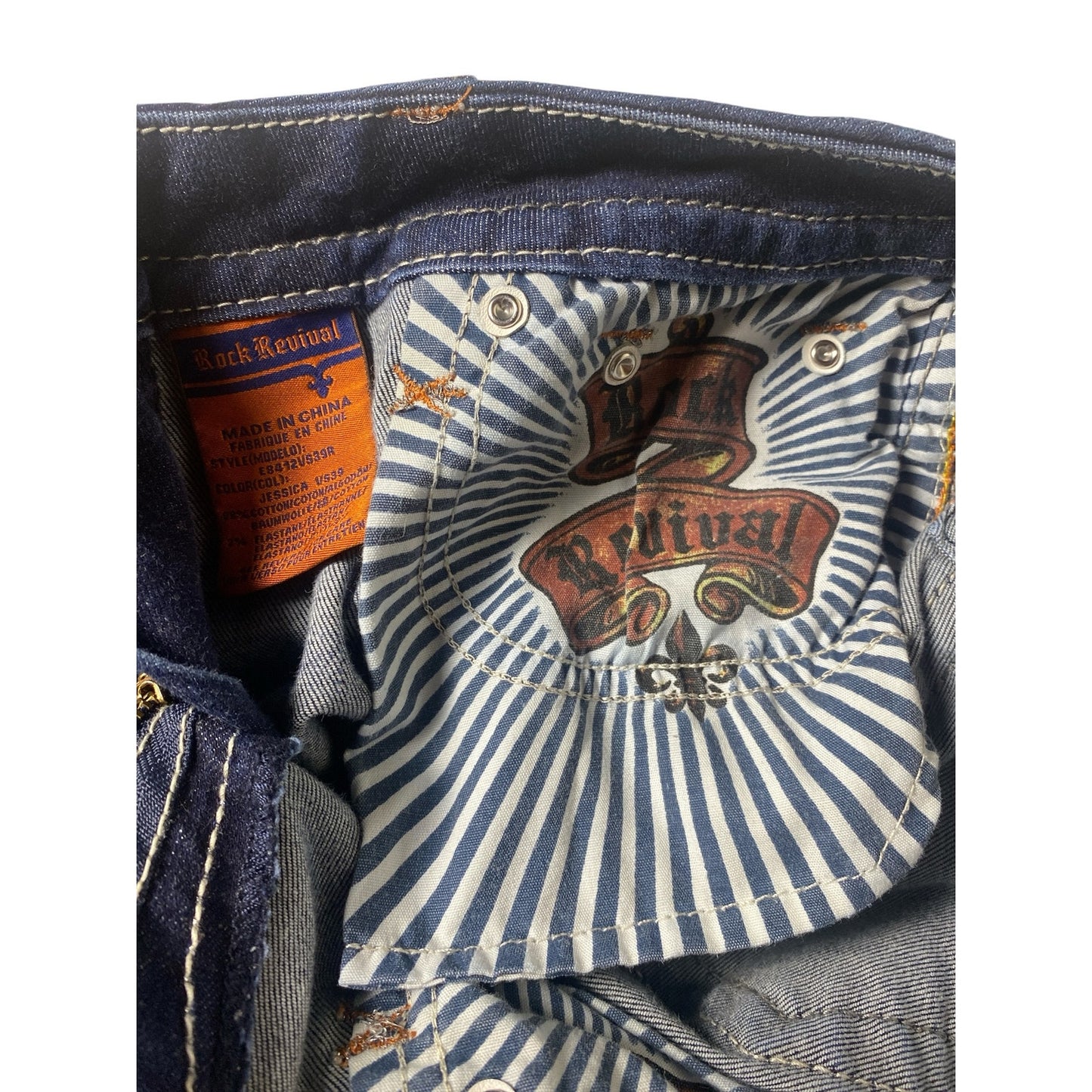 Women Rock Revival Jessica Flap Pocket jeans size 28
