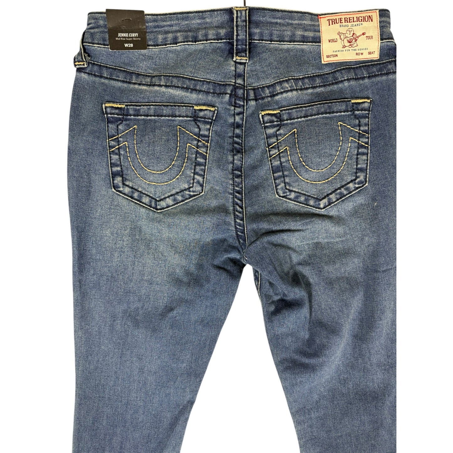 NWT True Religion Jeans Women's Size 28 Jennie Curvy Mid Rise Super Skinny