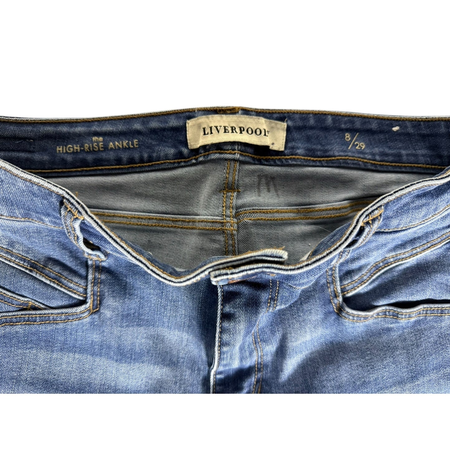 Liverpool Jeans Women's High Rise Ankle Size 8 Blue