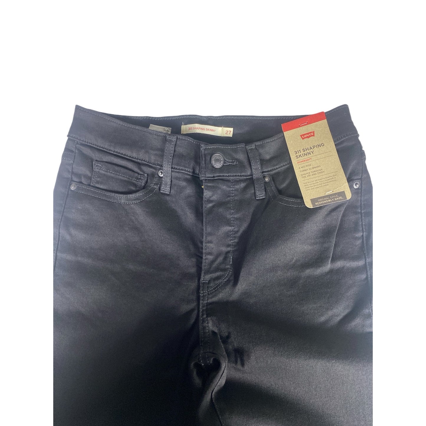 NWT Levi's Women's 311 Skinny Shaping Jeans Mid Rise Black Size 27
