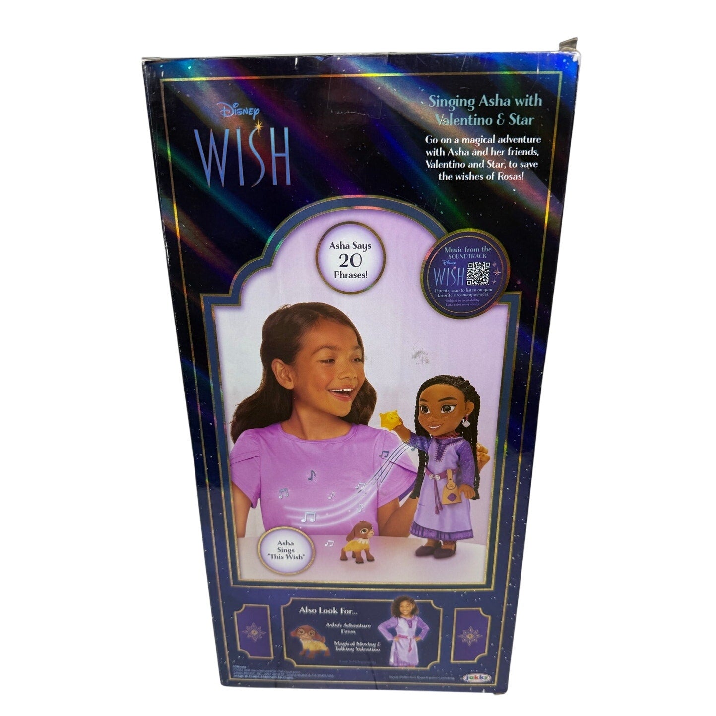 Disney Wish Singing Asha 14" Doll with Valentino & Star Figures 20 Phrases 3+