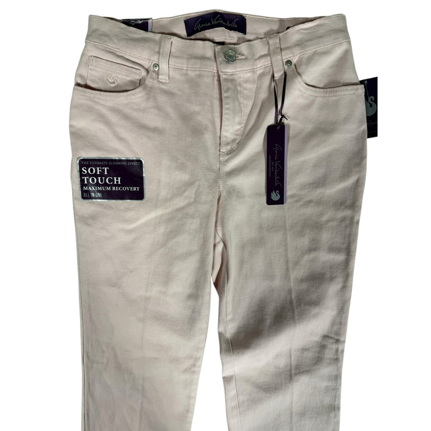 NWT Women's Gloria Vanderbilt Pink Amanda Slimming Jeans Size 4P