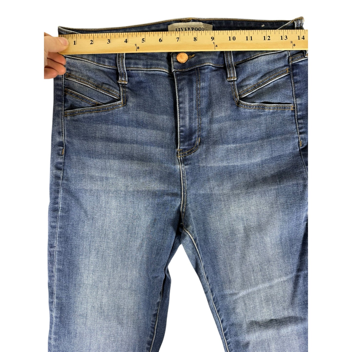 Liverpool Jeans Women's High Rise Ankle Size 8 Blue