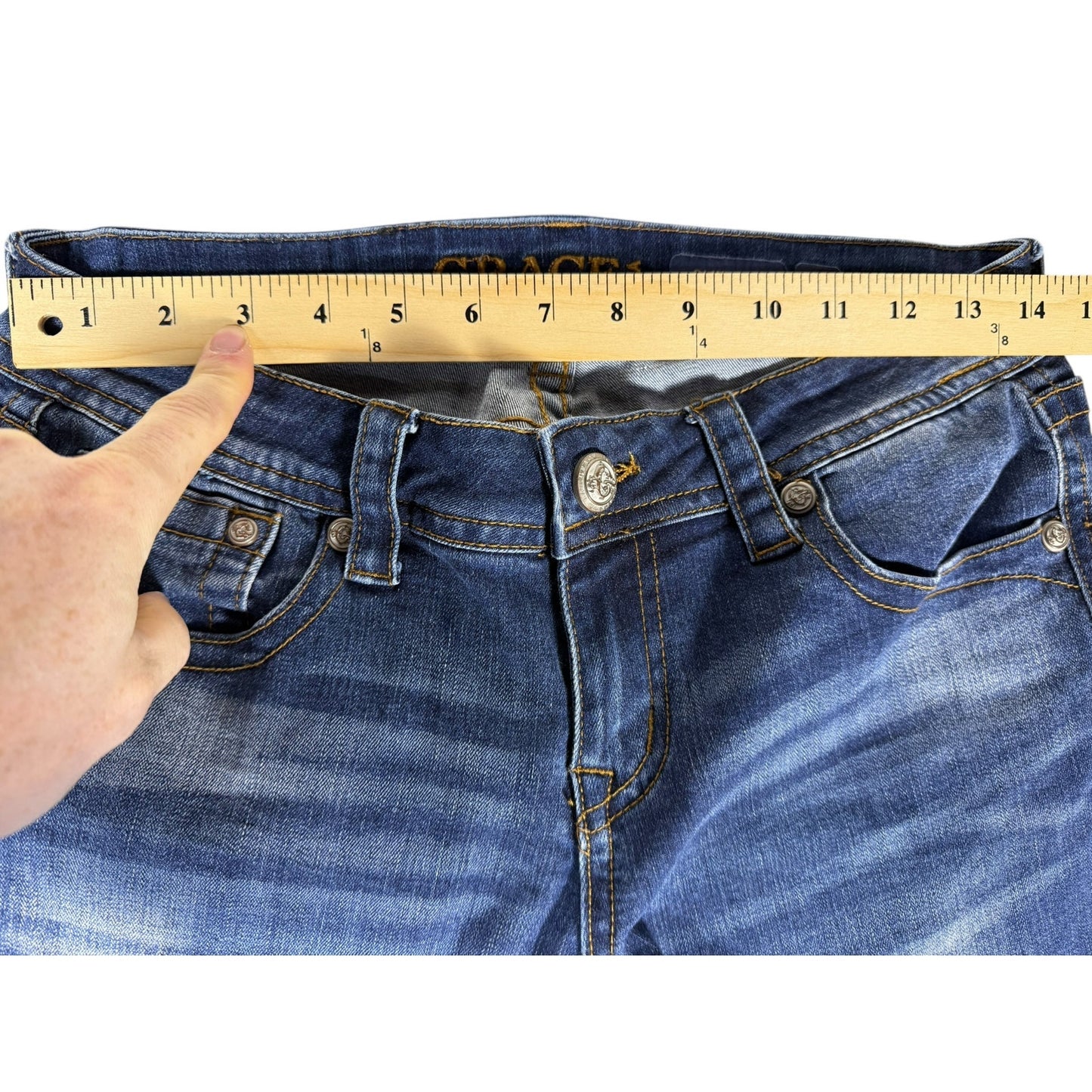 Grace in LA jeans Women's Skinnk Skinny size 27 Low Rise