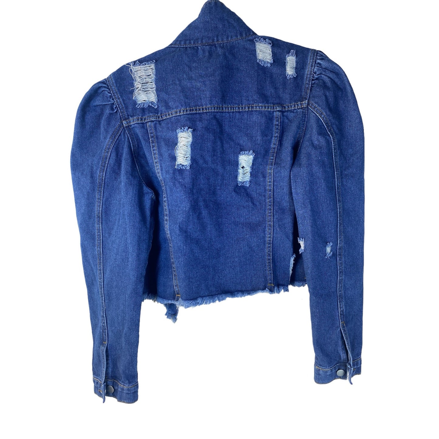 NWT Omoone women’s Denim Jacket Size L Ripped