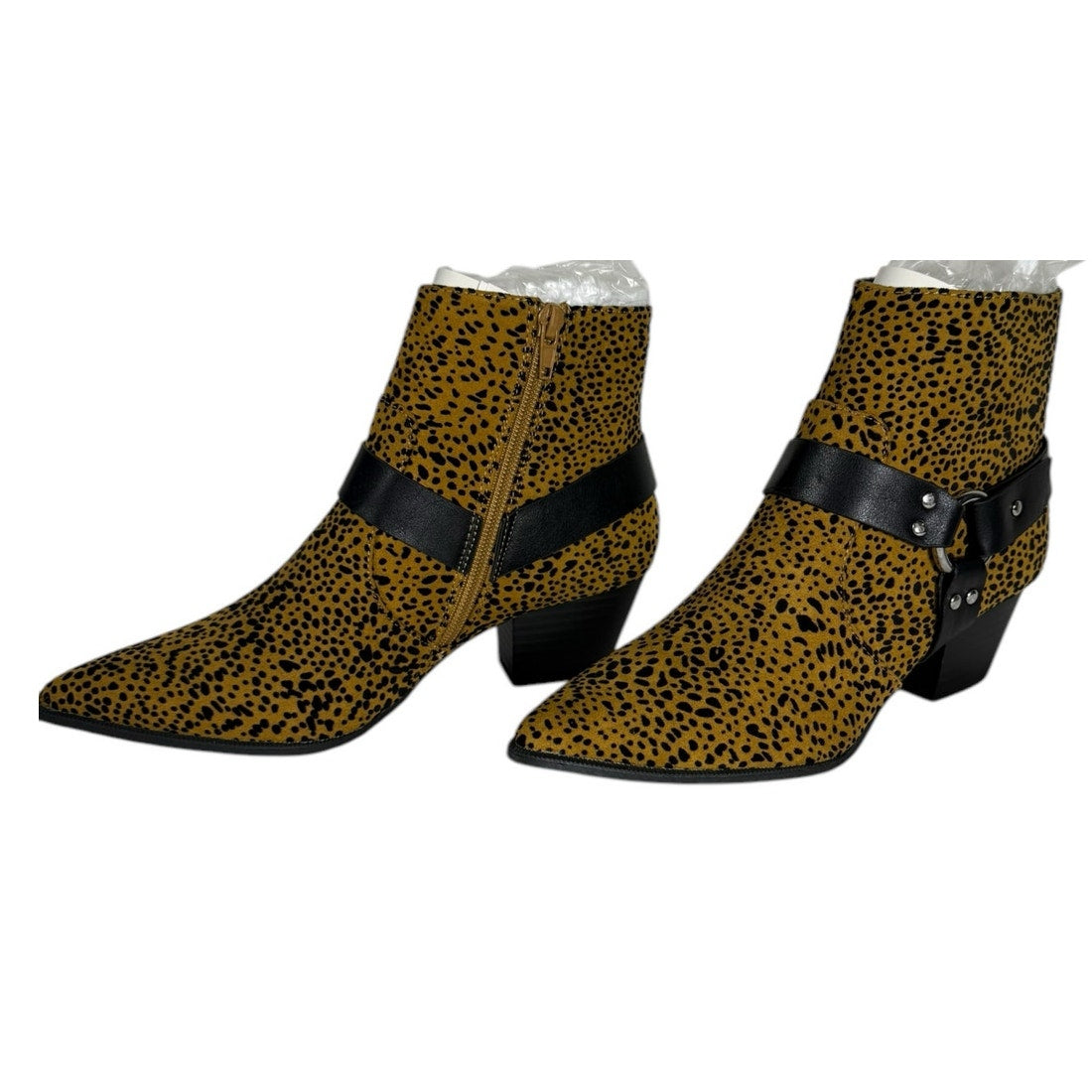 Qupid Ankle Boots Women's Cheetah Print Size 6 Casual