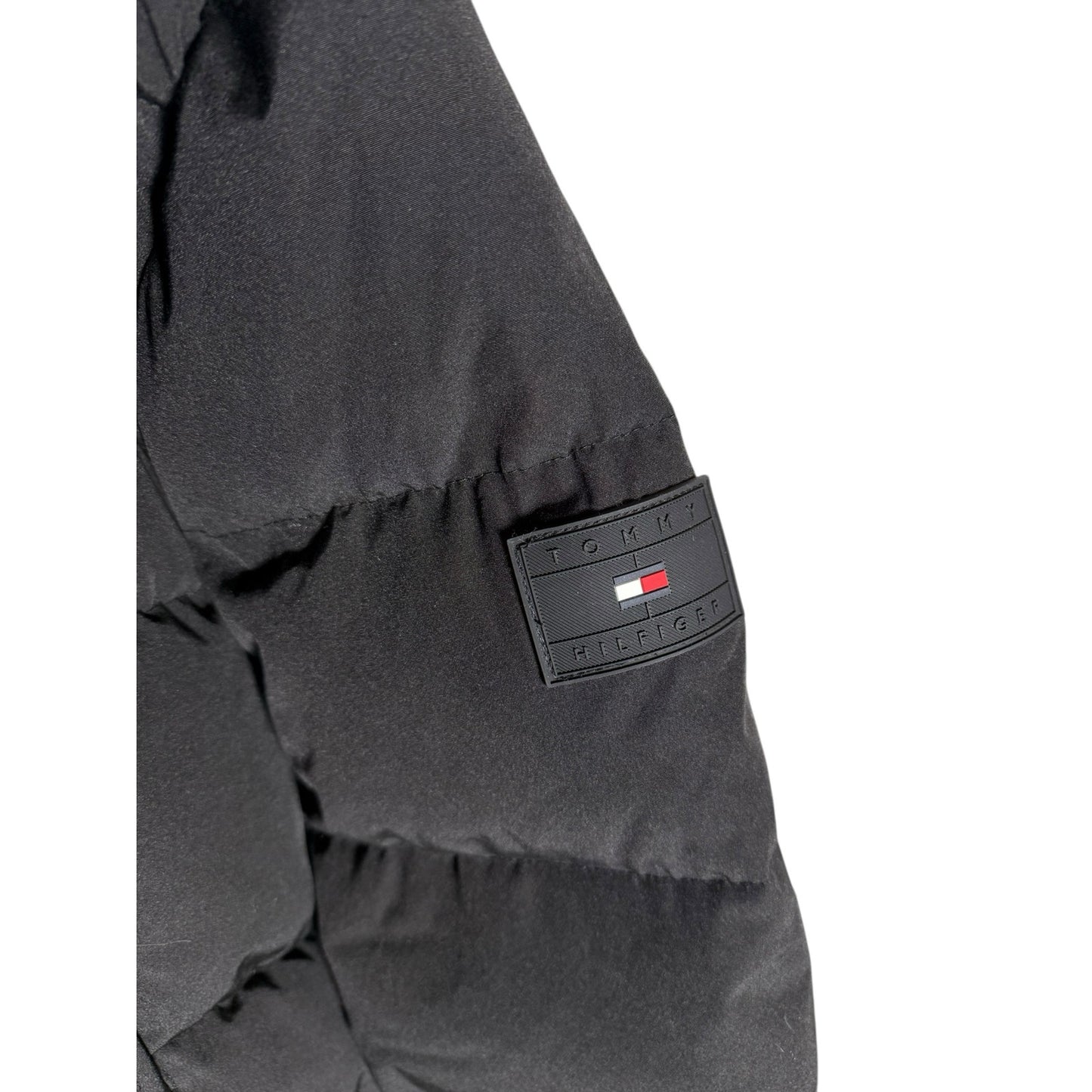 NWT Men's Tommy Hilfiger Black Faux Fur Insulated Wind resistant Parka Size XXL