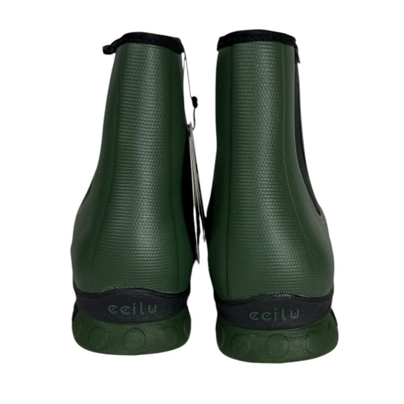 NWT Ccilu Horizon Ankle Boots Women's Size 7 Green Waterproof Rain boots