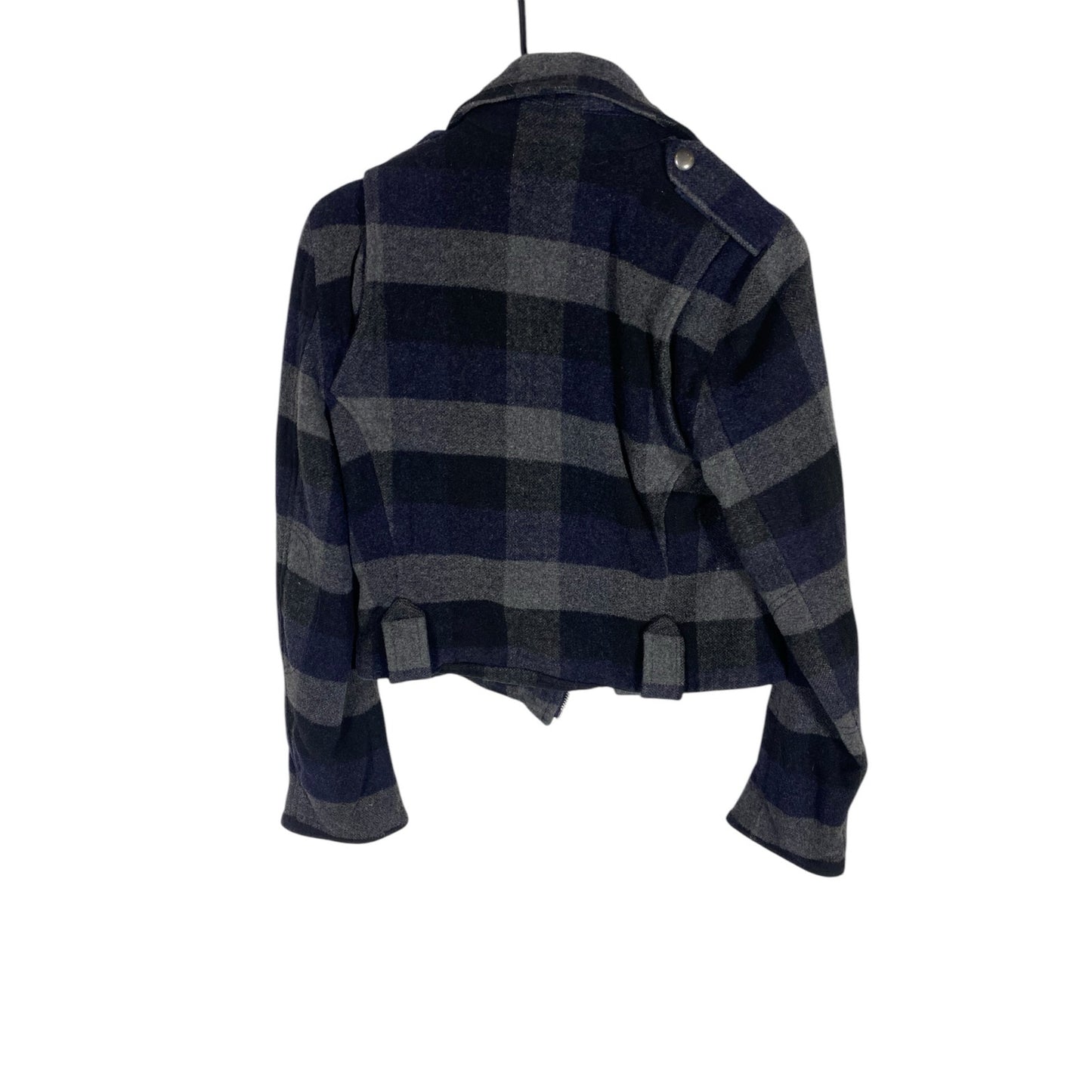 American Eagle Peacoat women's Plaid Size Medium Gray Y2k