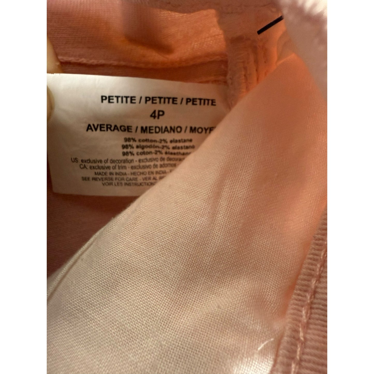 NWT Women's Gloria Vanderbilt Pink Amanda Slimming Jeans Size 4P