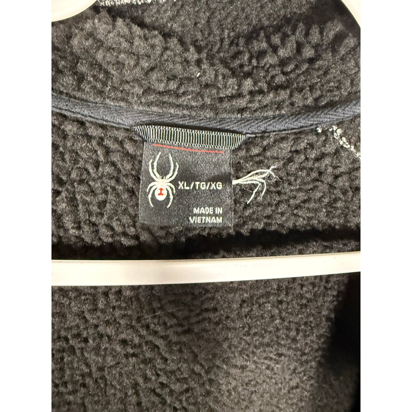 Spyder Zip up jacket Women's Fleece Gray black Size XL