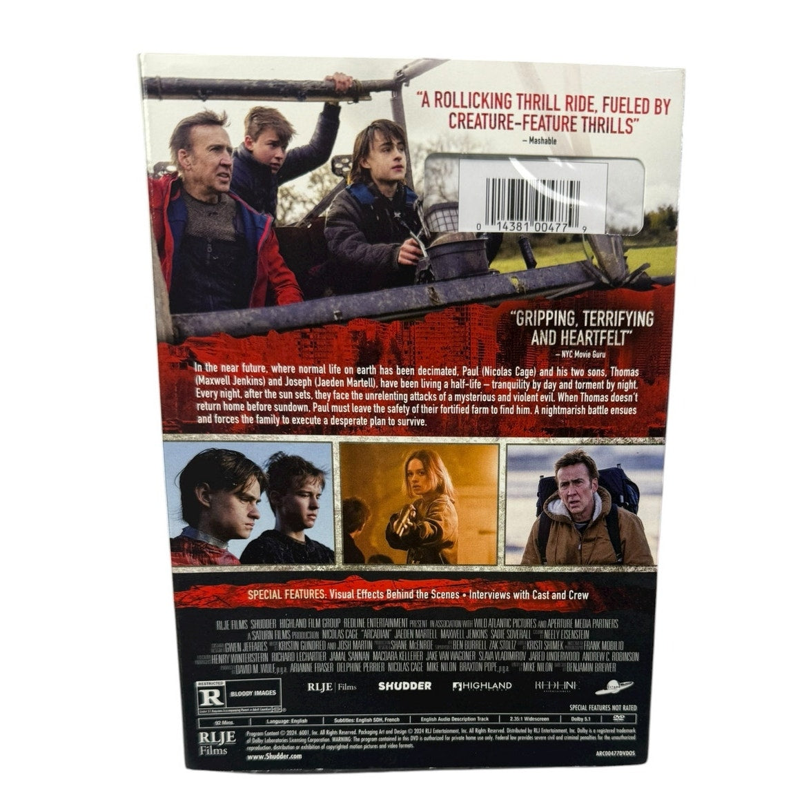 Arcadian (DVD, 2024) With Slipcover Sealed NEW Terror And Suspense Nicolas Cage