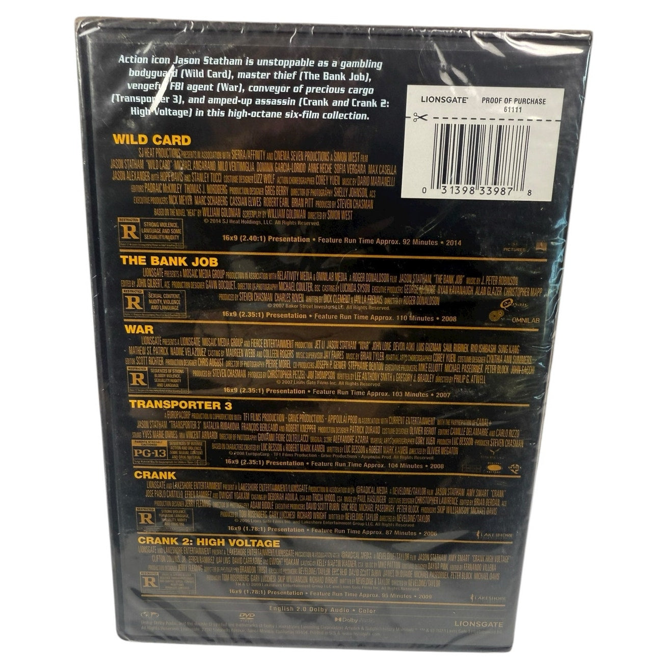 Jason Statham 6-Film Collection DVD - New SEALED