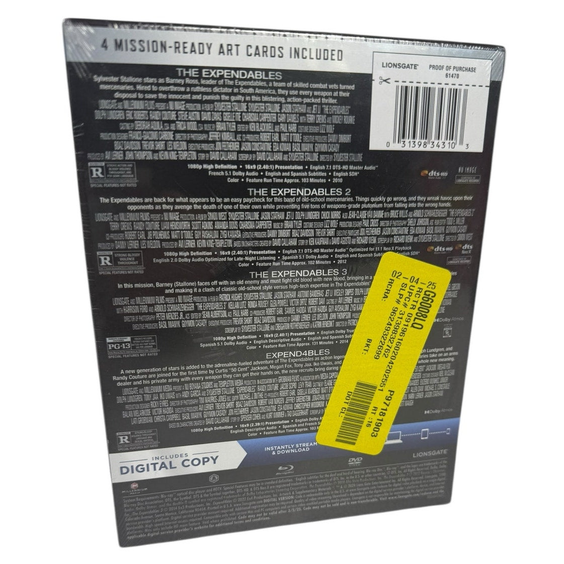 The Expendables: 4-Film Collection (Blu-ray +DVD) NEW Sealed, Free Shipping