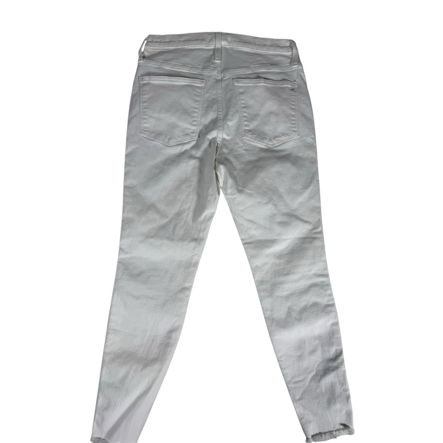 Women's Madewell White Ankle Hi-rise Skinny Jeans Button up size 30