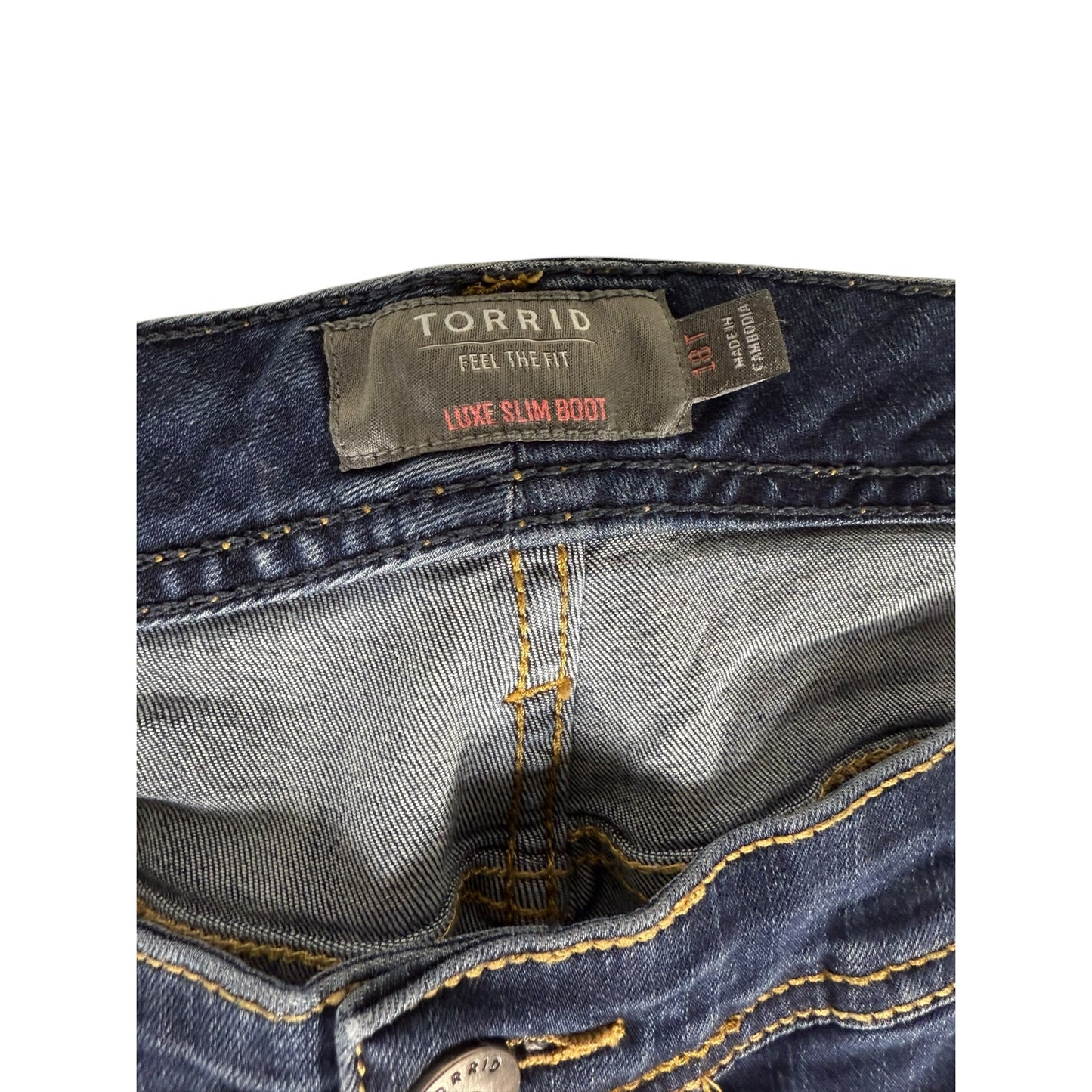 Torrid Jeans Women's Luxe Slim Boot Blue 18T 10in Rise