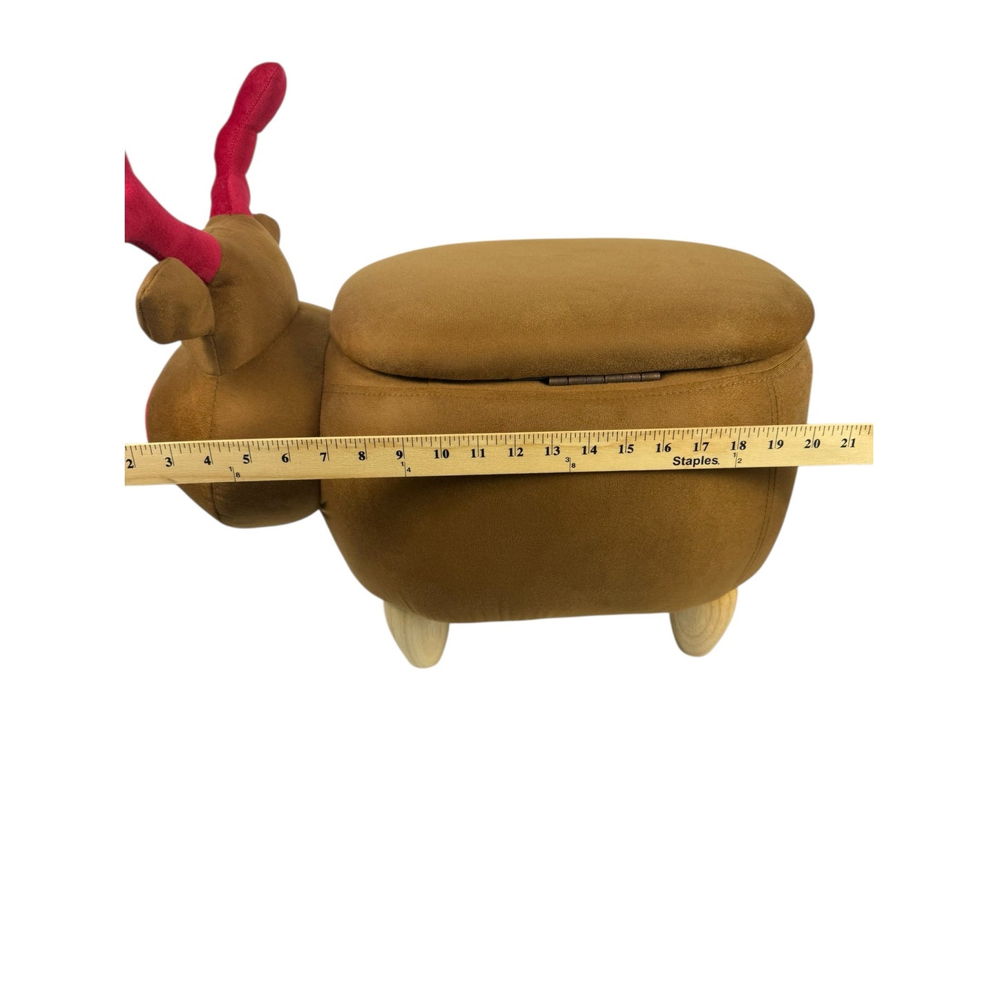 New Christmas Reindeer Footstool Ottoman with Storage Rudolf