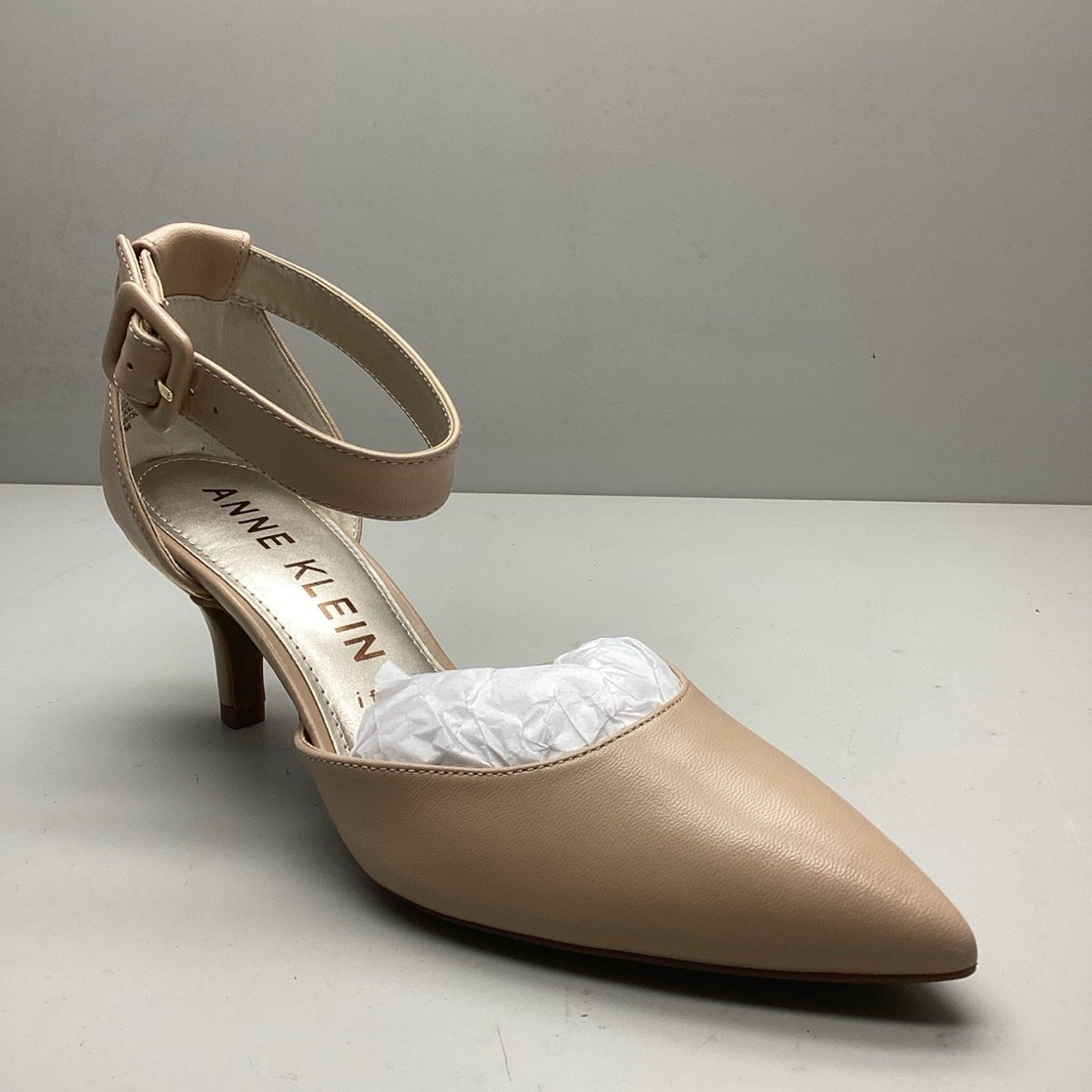 New Anne Klein fabulist pump Heels Size 8M Tan Ankle Strap