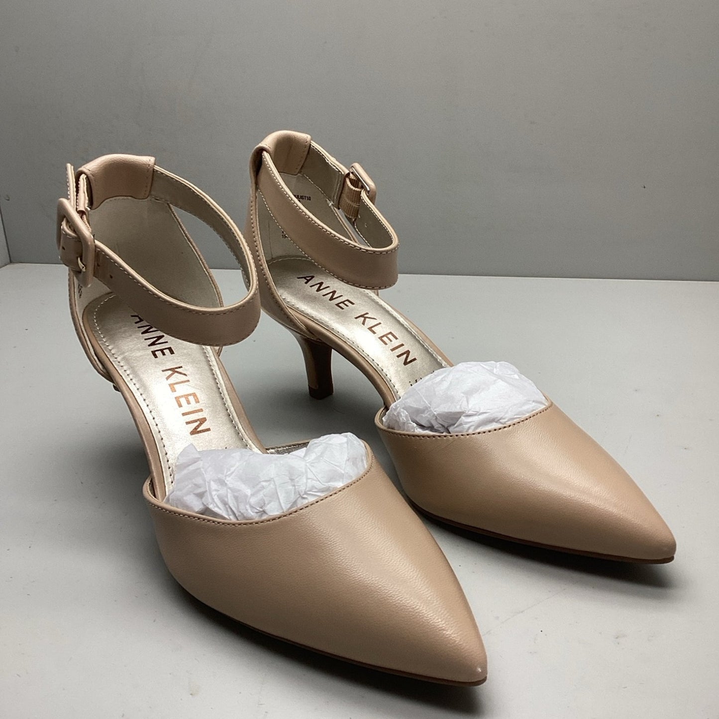 New Anne Klein fabulist pump Heels Size 8M Tan Ankle Strap