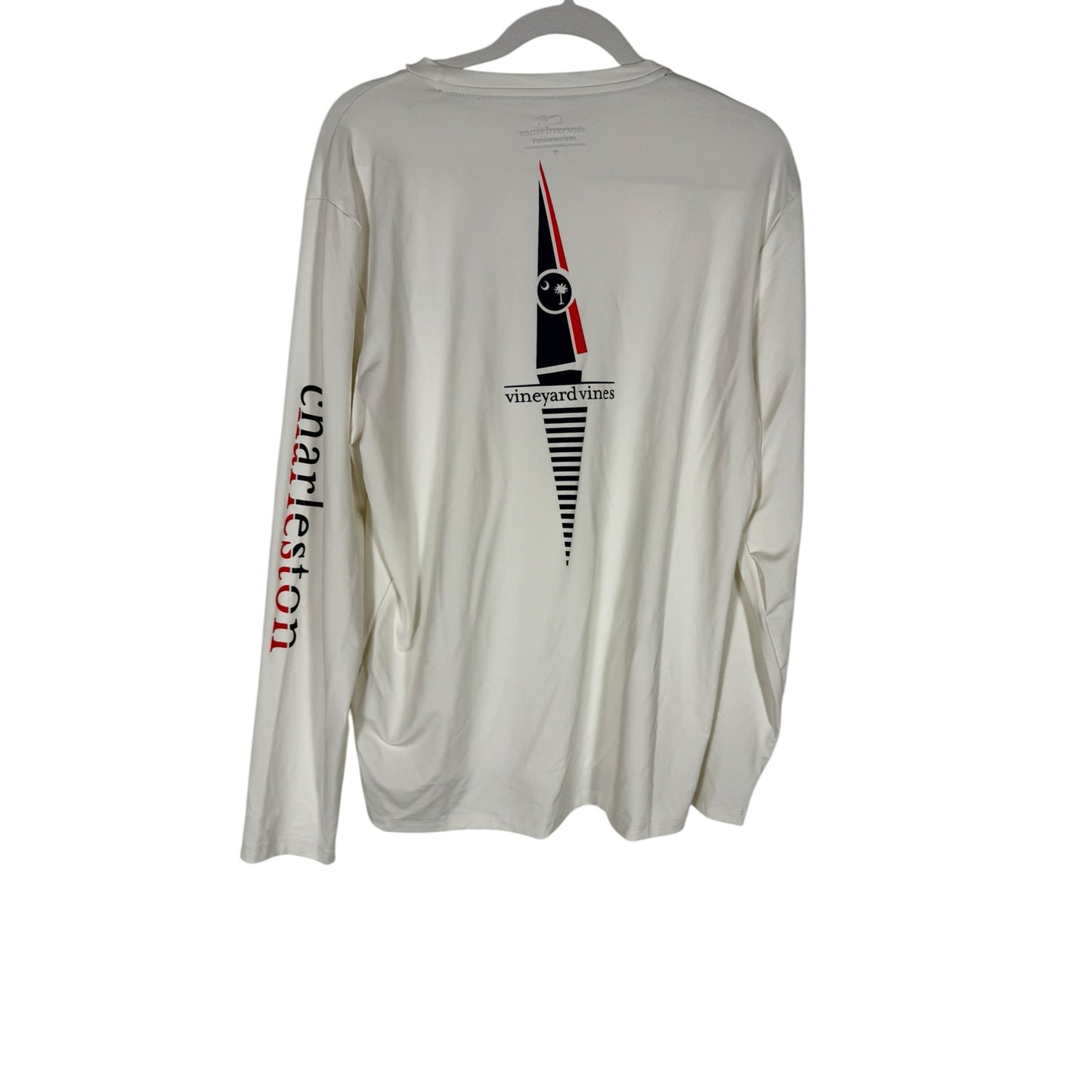 NWT Vineyard vines Men's White Long-sleeve performance Charleston Size Small