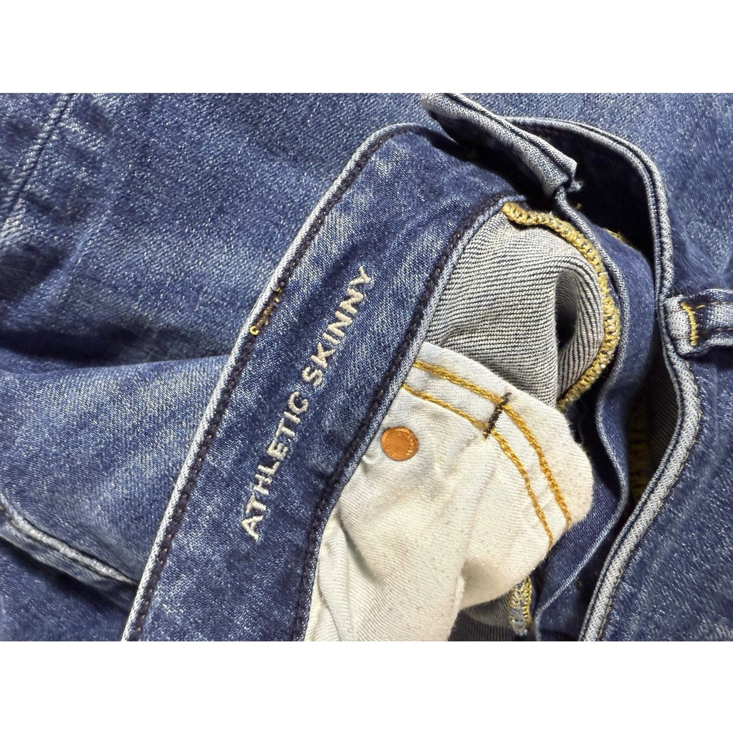 American Eagle Men's Athletic Skinny Jeans, 38x32 - Blue