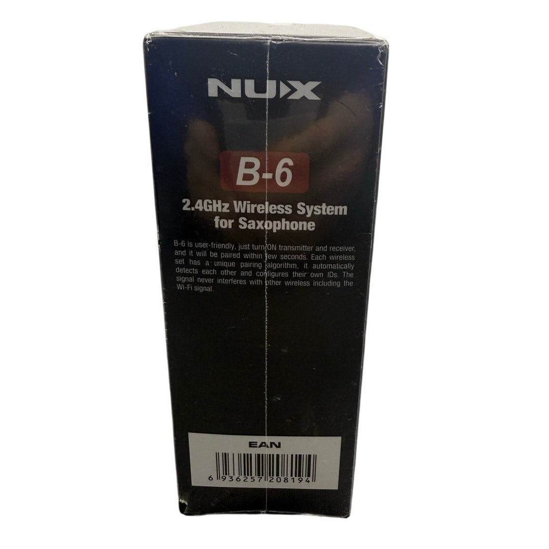 New Sealed NUX B-6 2.4GHz Wireless Saxophone Microphone System Black