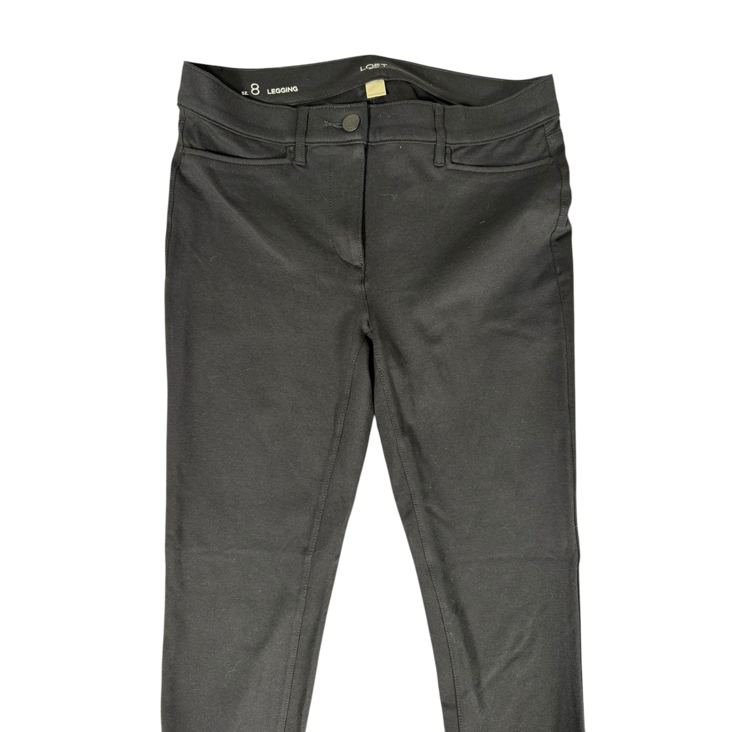 Loft Leggings Women's 8 Black Ankle Mid Rise