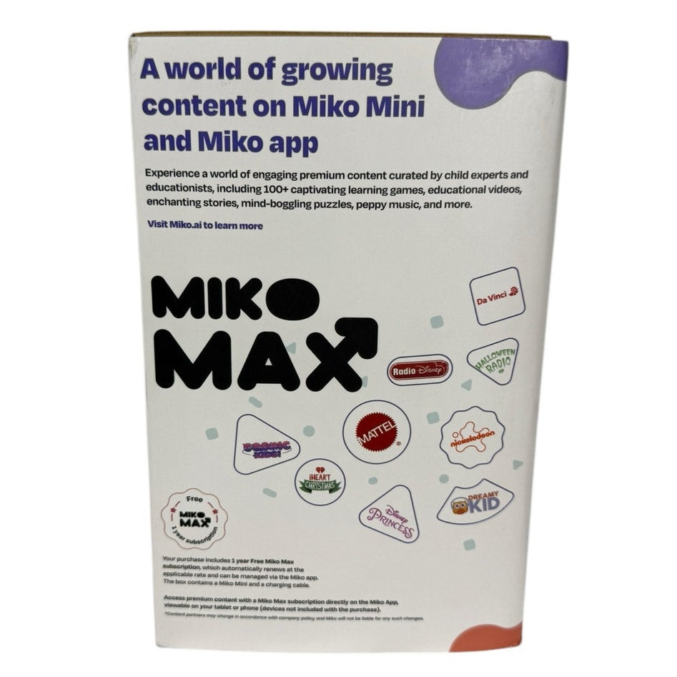 MIKO Mini: AI Robot for Kids STEM Conversational Learning & Education Purple