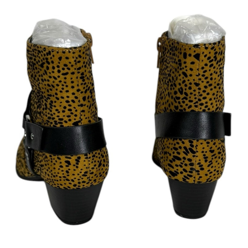 NWOT Qupid ankle boots Women's Size 6.5 Cheetah Print casual Work