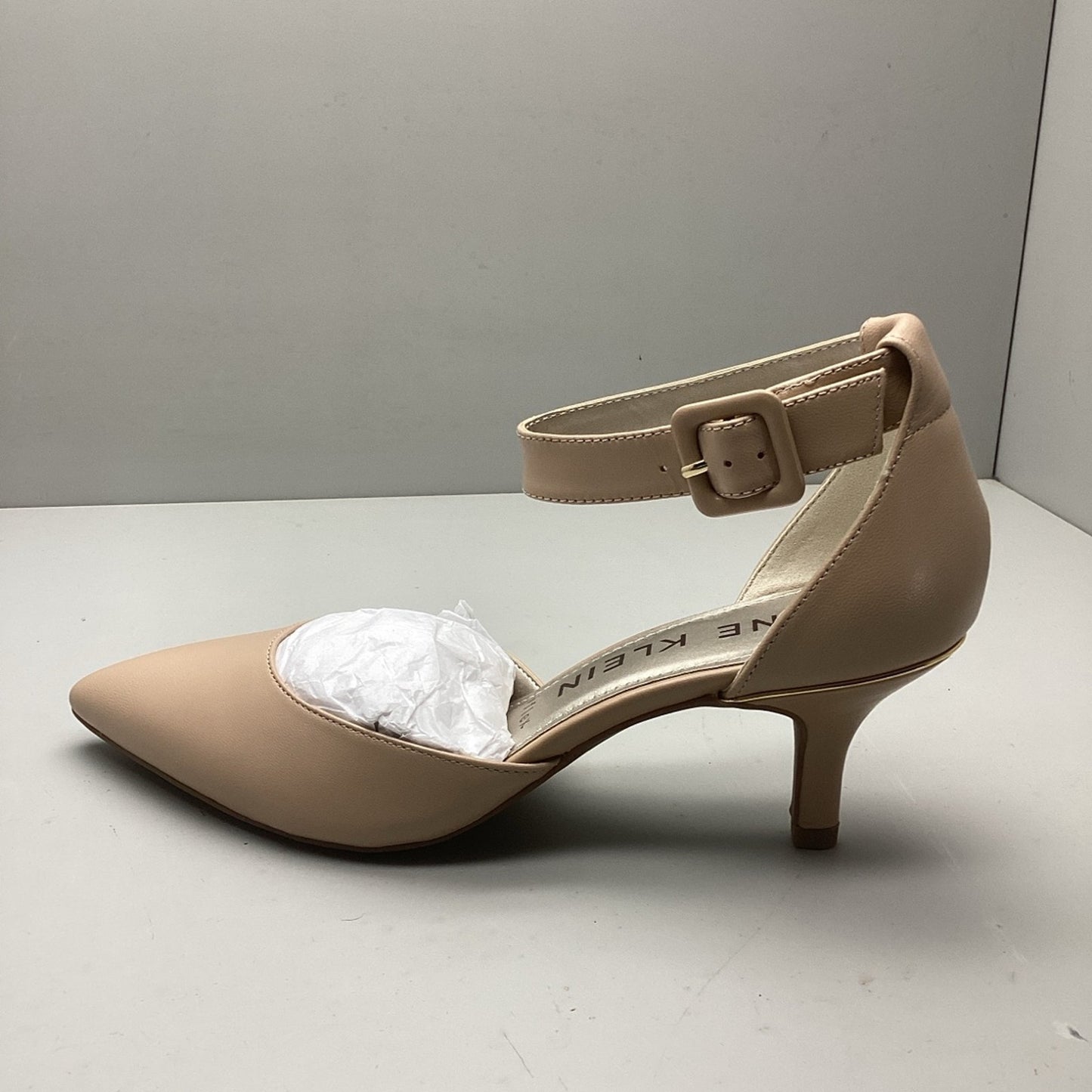 New Anne Klein fabulist pump Heels Size 8M Tan Ankle Strap