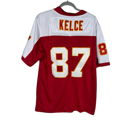 Travis Kelce Men's Jersey #87 Chiefs Red Size Medium