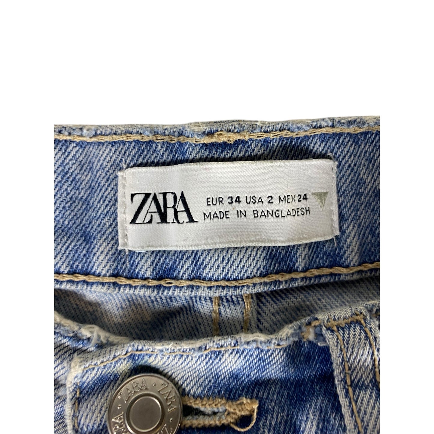 Women's Zara 10" High rise Straight Jeans Size 2