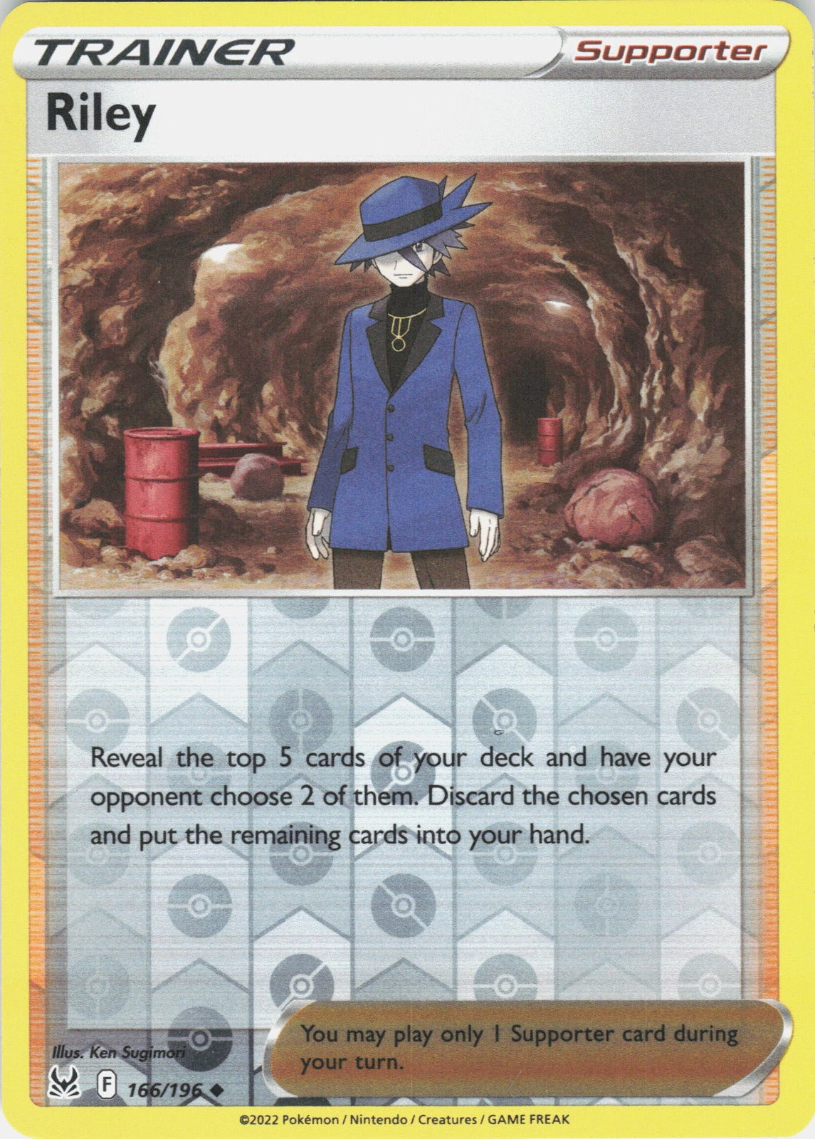 Riley Reverse Holo Uncommon SWSH11: Lost Origin 166/196 NM