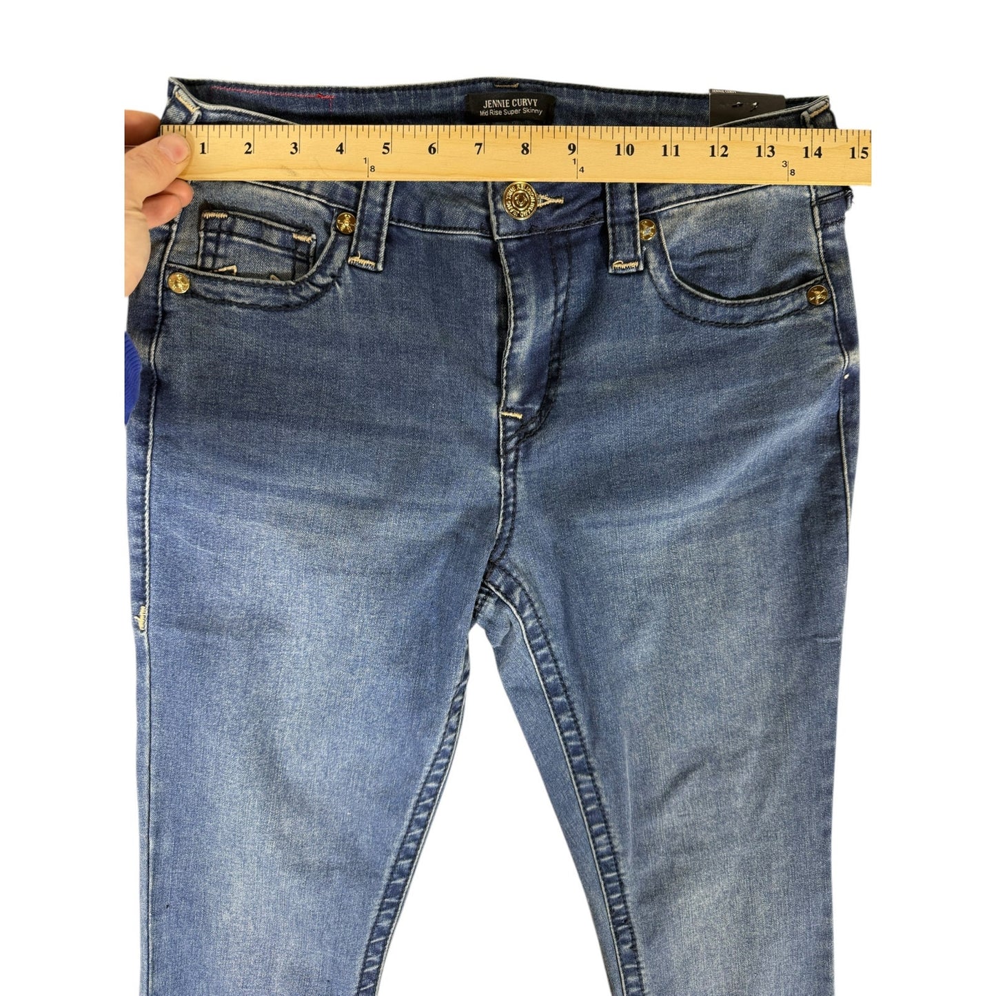 NWT True Religion Jeans Women's Size 28 Jennie Curvy Mid Rise Super Skinny