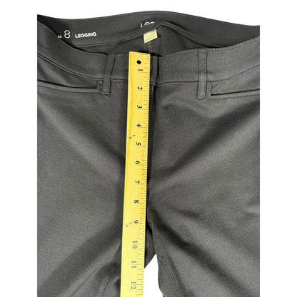 Loft Leggings Women's 8 Black Ankle Mid Rise