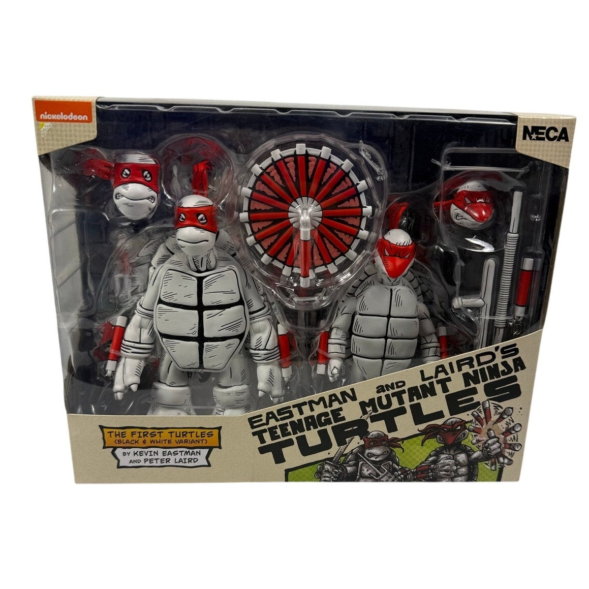 NECA TMNT Eastman Lairds Teenage Mutant Ninja Black & White First Turtles 2-Pack