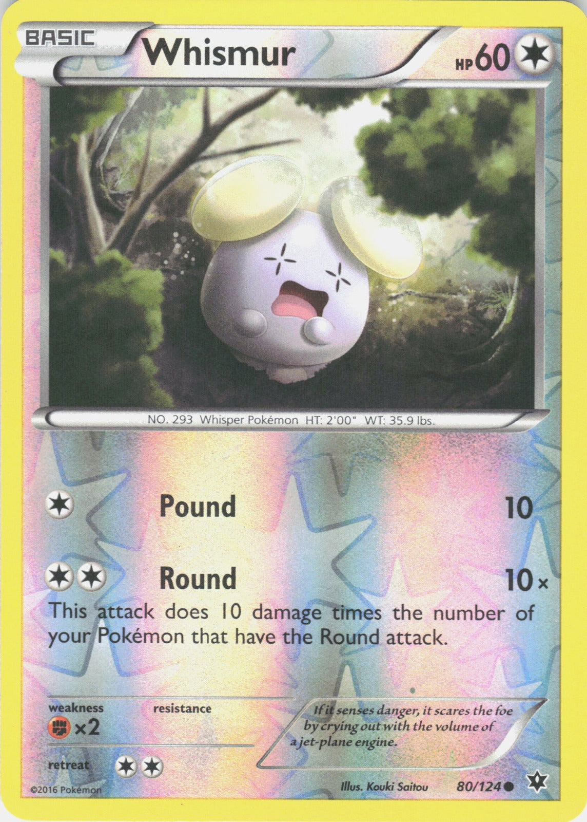 Whismur Reverse Holo Common XY - Fates Collide 80/124 NM