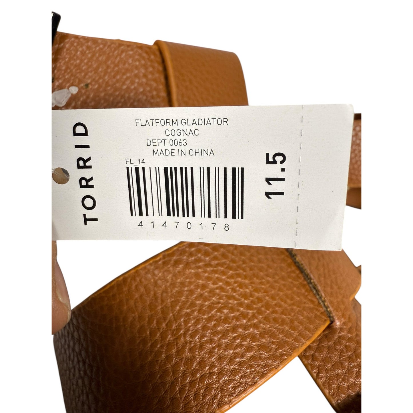 Torrid Flatform Gladiator SZ 11.5 Brown Chunky Faux Leather Platform Sandal NWT