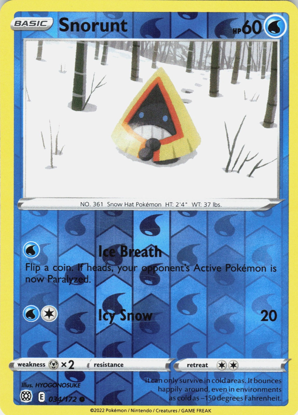 Snorunt Reverse Holo Common SWSH09: Brilliant Stars 034/172 NM