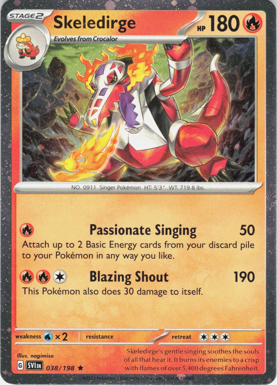 Skeledirge (Cosmos Holo) Holo Rare Miscellaneous Cards & Products 038/198 NM