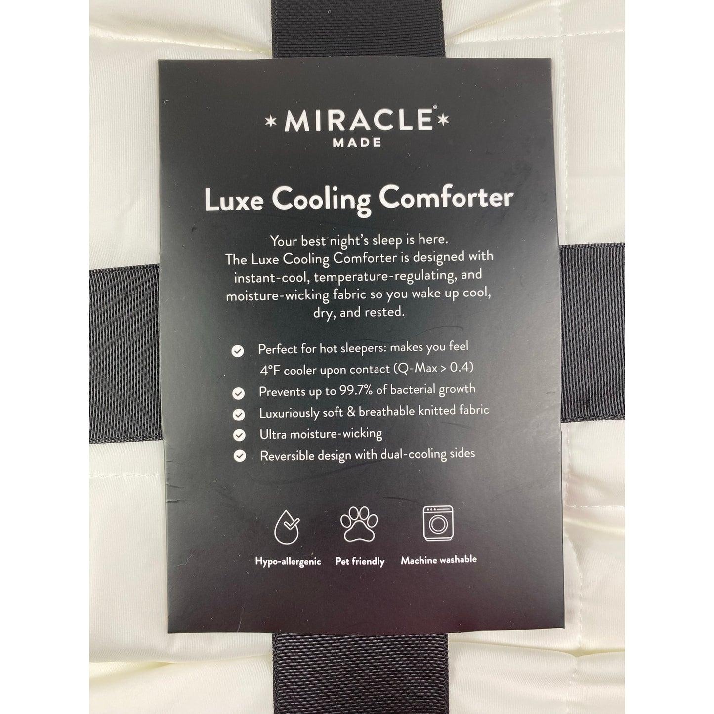 New Miracle Made All-Season Duvet Insert Comforter –Silver Treated Cotton Fabric