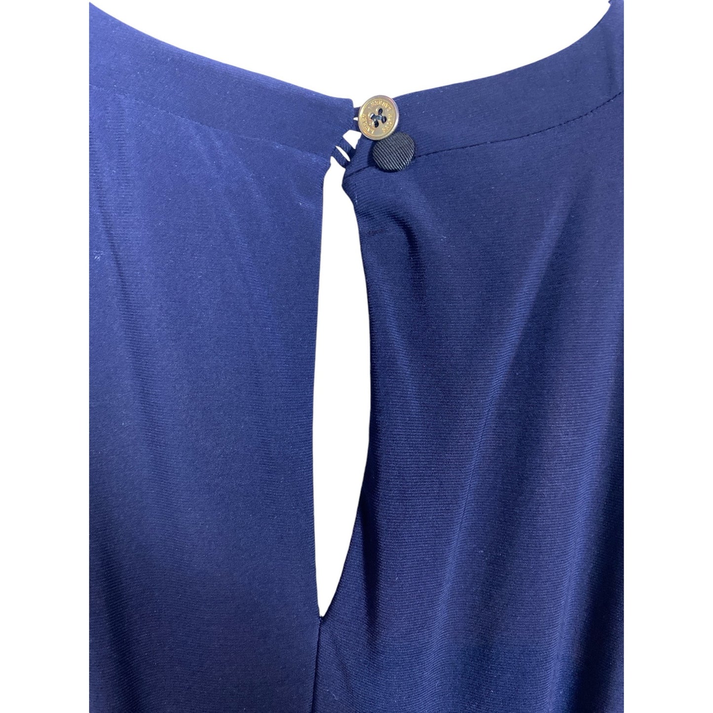 Emma & Michele Jumper Navy Blue Sleeveless Lace up V-neck  Size Large