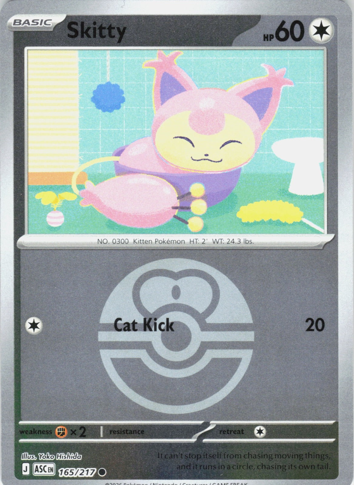 Skitty (Love Ball) Reverse Holo Common ME: Ascended Heroes 165/217 NM