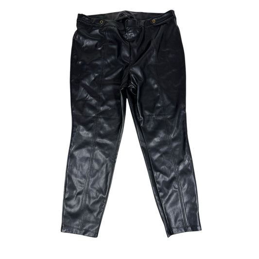 NWT Marc New York Pants Women's Black Size 2X Faux Leather Ankle