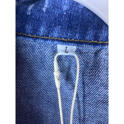 NWT Omoone women’s Denim Jacket Size L Ripped